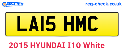 LA15HMC are the vehicle registration plates.