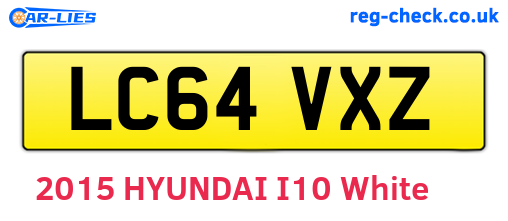LC64VXZ are the vehicle registration plates.