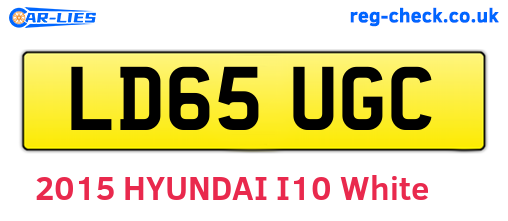 LD65UGC are the vehicle registration plates.