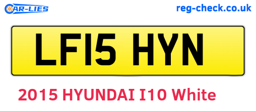 LF15HYN are the vehicle registration plates.