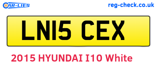 LN15CEX are the vehicle registration plates.