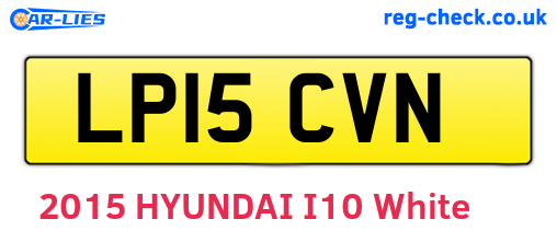 LP15CVN are the vehicle registration plates.