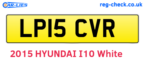 LP15CVR are the vehicle registration plates.