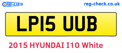 LP15UUB are the vehicle registration plates.