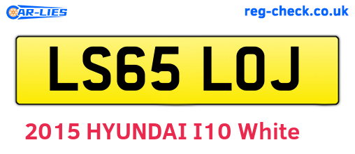 LS65LOJ are the vehicle registration plates.