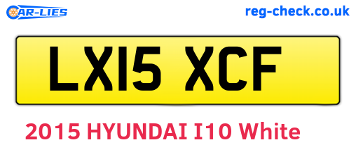 LX15XCF are the vehicle registration plates.