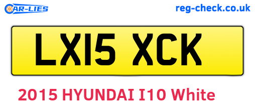 LX15XCK are the vehicle registration plates.