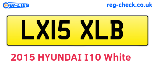LX15XLB are the vehicle registration plates.