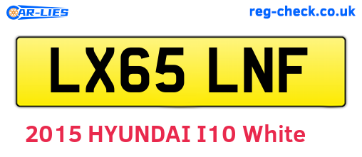 LX65LNF are the vehicle registration plates.