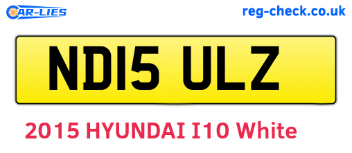 ND15ULZ are the vehicle registration plates.