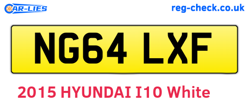 NG64LXF are the vehicle registration plates.