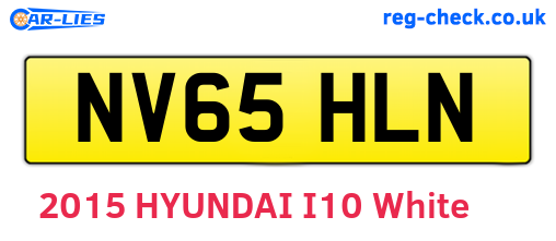 NV65HLN are the vehicle registration plates.
