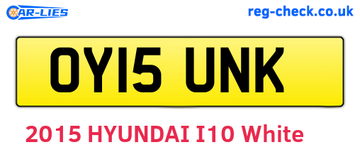 OY15UNK are the vehicle registration plates.