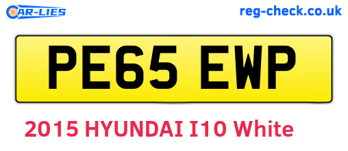 PE65EWP are the vehicle registration plates.