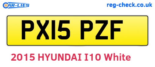 PX15PZF are the vehicle registration plates.