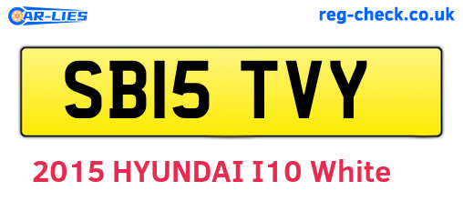 SB15TVY are the vehicle registration plates.