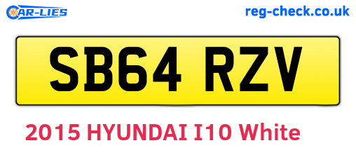SB64RZV are the vehicle registration plates.