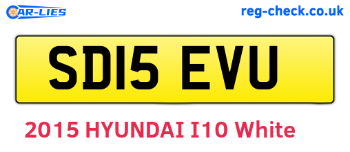 SD15EVU are the vehicle registration plates.