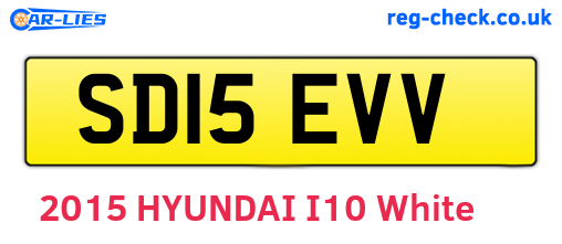SD15EVV are the vehicle registration plates.