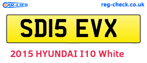 SD15EVX are the vehicle registration plates.