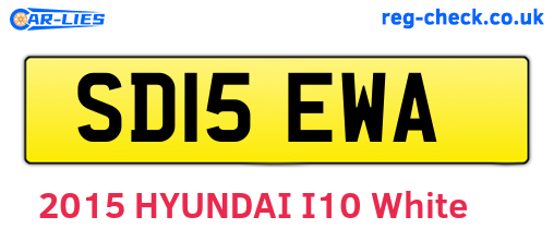 SD15EWA are the vehicle registration plates.