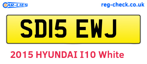 SD15EWJ are the vehicle registration plates.