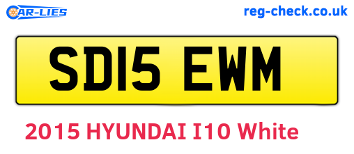 SD15EWM are the vehicle registration plates.