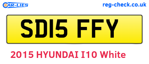 SD15FFY are the vehicle registration plates.