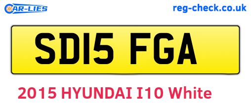 SD15FGA are the vehicle registration plates.