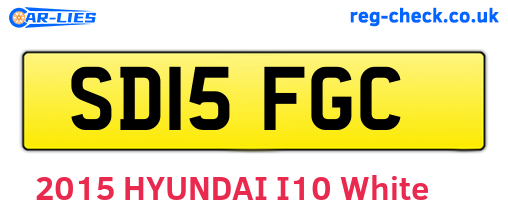 SD15FGC are the vehicle registration plates.
