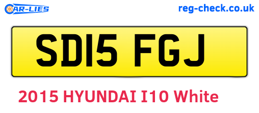 SD15FGJ are the vehicle registration plates.