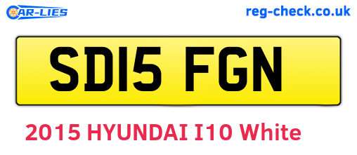 SD15FGN are the vehicle registration plates.