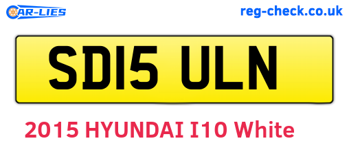 SD15ULN are the vehicle registration plates.