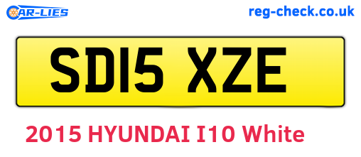 SD15XZE are the vehicle registration plates.