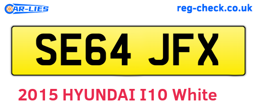 SE64JFX are the vehicle registration plates.