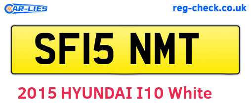 SF15NMT are the vehicle registration plates.