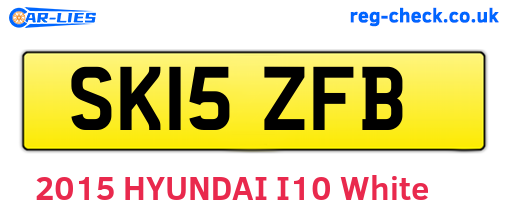 SK15ZFB are the vehicle registration plates.
