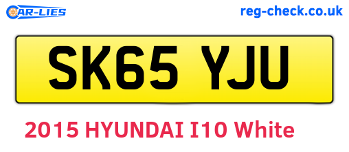 SK65YJU are the vehicle registration plates.
