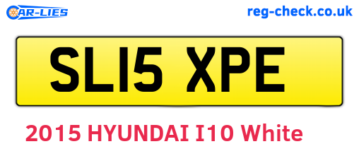 SL15XPE are the vehicle registration plates.