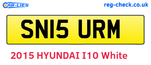 SN15URM are the vehicle registration plates.