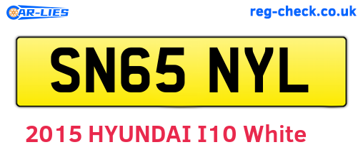 SN65NYL are the vehicle registration plates.