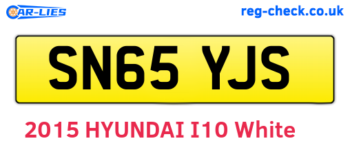 SN65YJS are the vehicle registration plates.
