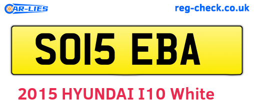 SO15EBA are the vehicle registration plates.