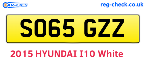 SO65GZZ are the vehicle registration plates.