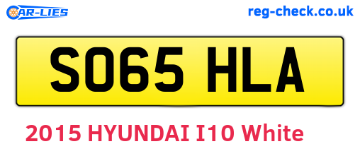 SO65HLA are the vehicle registration plates.