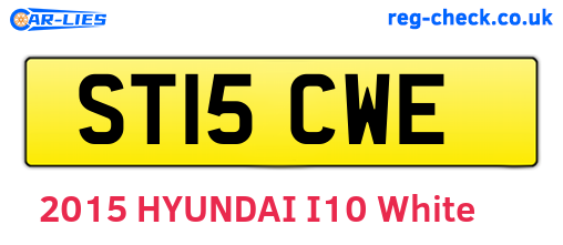 ST15CWE are the vehicle registration plates.