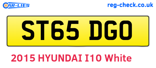 ST65DGO are the vehicle registration plates.