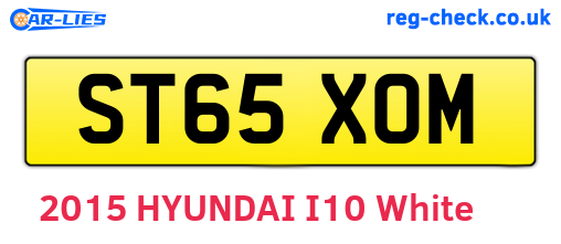 ST65XOM are the vehicle registration plates.