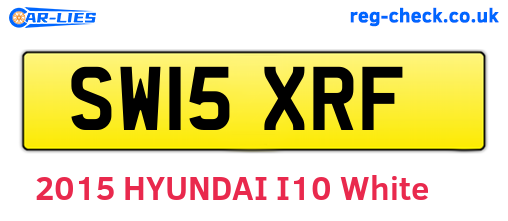 SW15XRF are the vehicle registration plates.