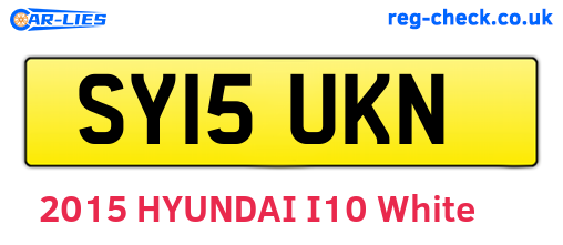 SY15UKN are the vehicle registration plates.